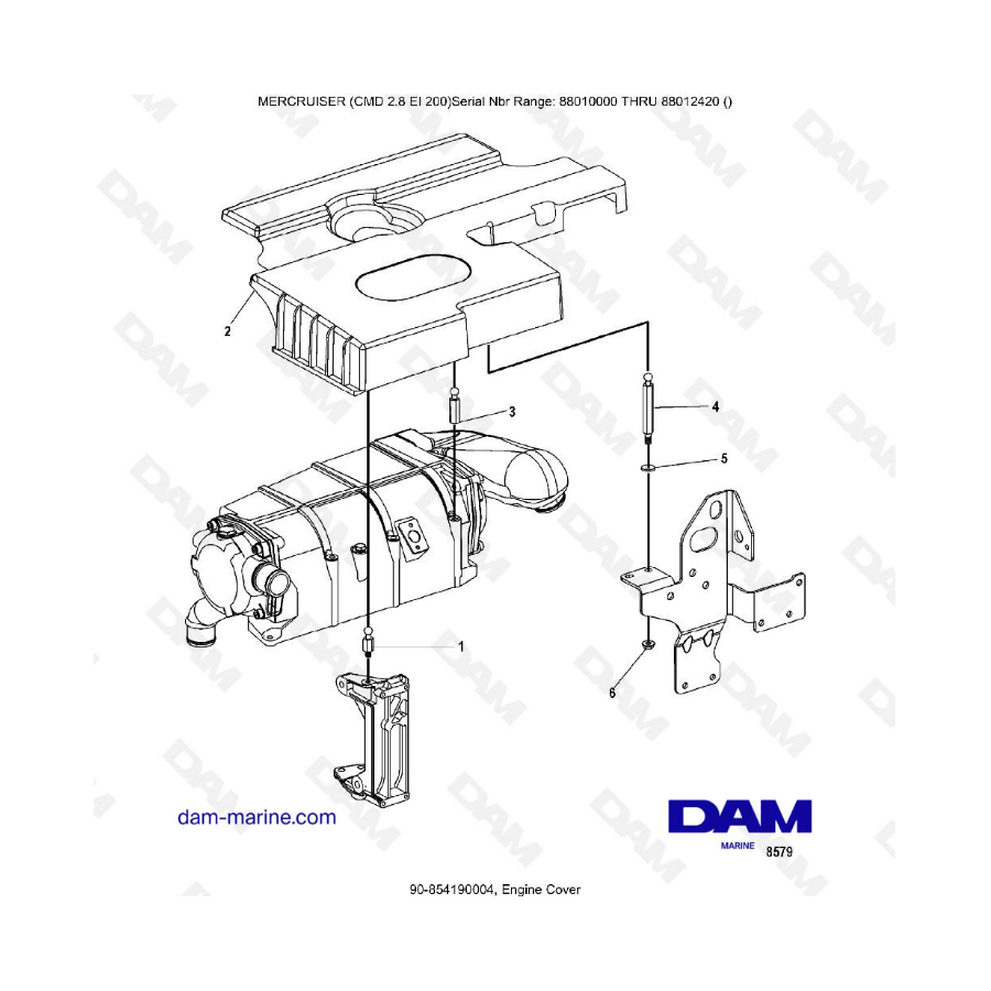 MERCRUISER CMD 2.8 ES 200 - Engine cover