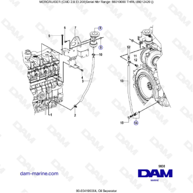 MERCRUISER CMD 2.8 ES 200 - Oil separator