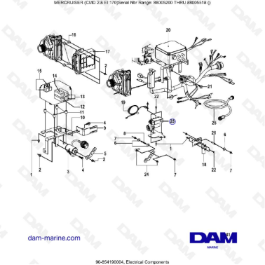 MERCRUISER CMD 2.8 ES 170 - Electrical components