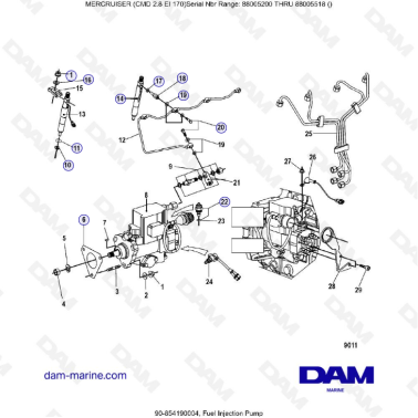 MERCRUISER CMD 2.8 ES 170 - Fuel injection pump