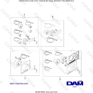 MERCURISER CMD 2.8 ES 170 - Instrument panel