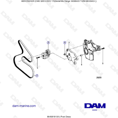 MERCURISER CMD QSD 2.8 ES 170 - Front dress