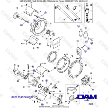 MERCURISER CMD QSD 2.8 ES 170 - Jackshaft components