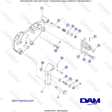 MERCURISER CMD QSD 2.8 ES 170 - Shift bracket