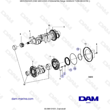 MERCURISER CMD QSD 2.8 ES 210 - Crankshaft