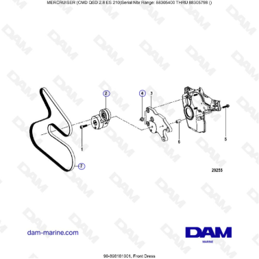MERCRUISER CMD QSD 2.8 ES 210 - Front dress