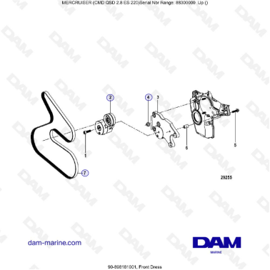 MERCRUISER CMD QSD 2.8 ES 220 - Front dress