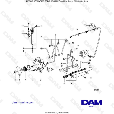 MERCRUISER CMD QSD 2.8 ES 220 - fuel system
