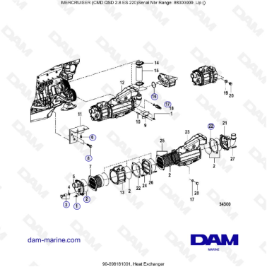 MERCRUISER CMD QSD 2.8 ES 220 - Heat exchanger