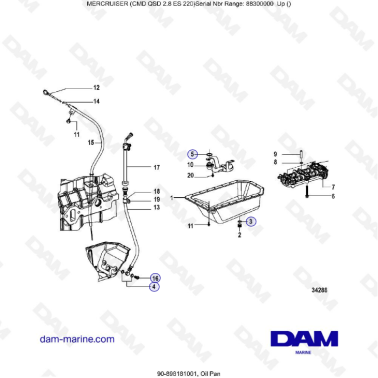 MERCRUISER CMD QSD 2.8 ES 220 - Oil pan