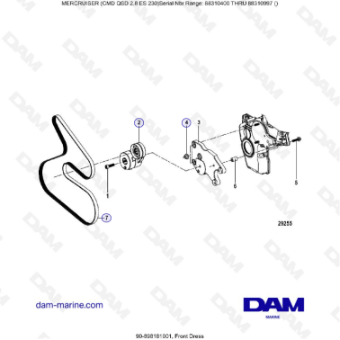 MERCRUISER CMD QSD 2.8 ES 230 - Front dress