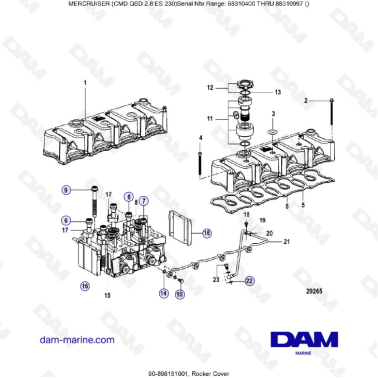 MERCRUISER CMD QSD 2.8 ES 230 - Rocker cover
