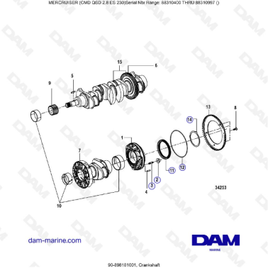 MERCRUISER CMD QSD 2.8 EI 170 - Crankshaft