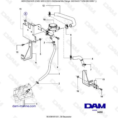 MERCRUISER CMD QSD 2.8 ES 230 - Oil separator