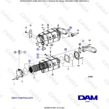 MERCRUISER CMD QSD 2.8 EI 220 - Air cooler