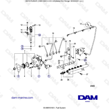 MERCRUISER CMD QSD 2.8 EI 220 - Fuel system