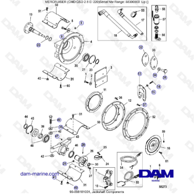 MERCRUISER CMD QSD 2.8 EI 220 - Jackshaft components
