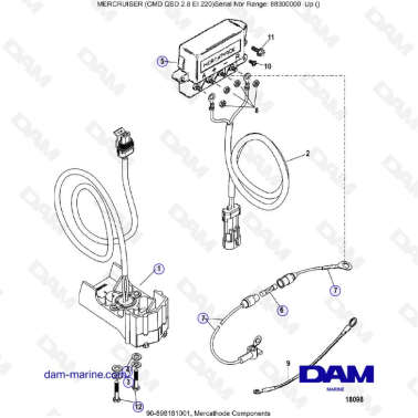 MERCRUISER CMD QSD 2.8 EI 220 - Mercathode components