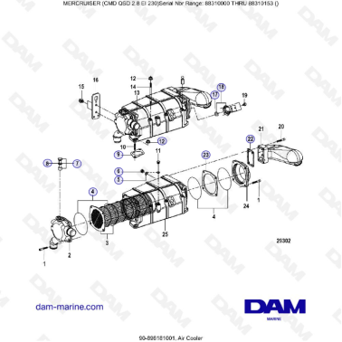 MERCRUISER CMD QSD 2.8 EI 230 - Air cooler