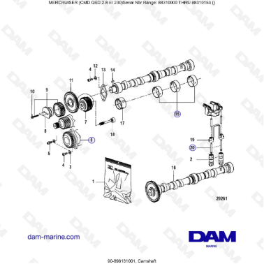 MERCRUISER CMD QSD 2.8 EI 230 - Camshaft