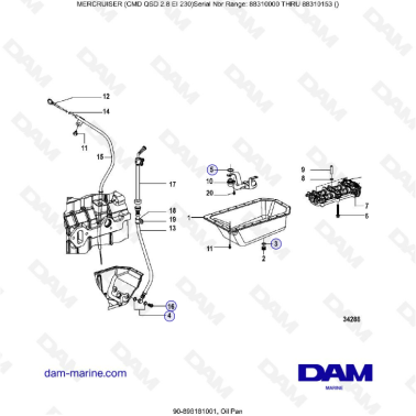 MERCRUISER CMD QSD 2.9 EI 230 - Oil pan