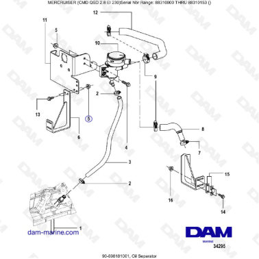 MERCRUISER CMD QSD 2.9 EI 230 - Oil separator