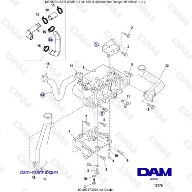 MERCRUISER CMD 1.7L MI 120 - Air cooler