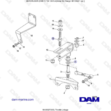 MERCRUISER CMD 1.7L MI 120 - Throttle linkage