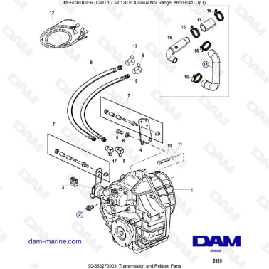 MERCRUISER CMD 1.7L MI 120 - Transmission & Related parts