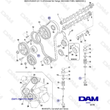 MERCRUISER D1.7L DTI -  Camshaft & Valves