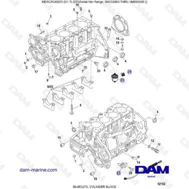 MERCRUISER D1.7L DTI - Cylinder block