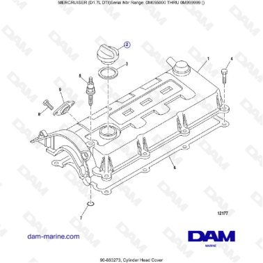 MERCRUISER D1.7L DTI - Cylinder head cover