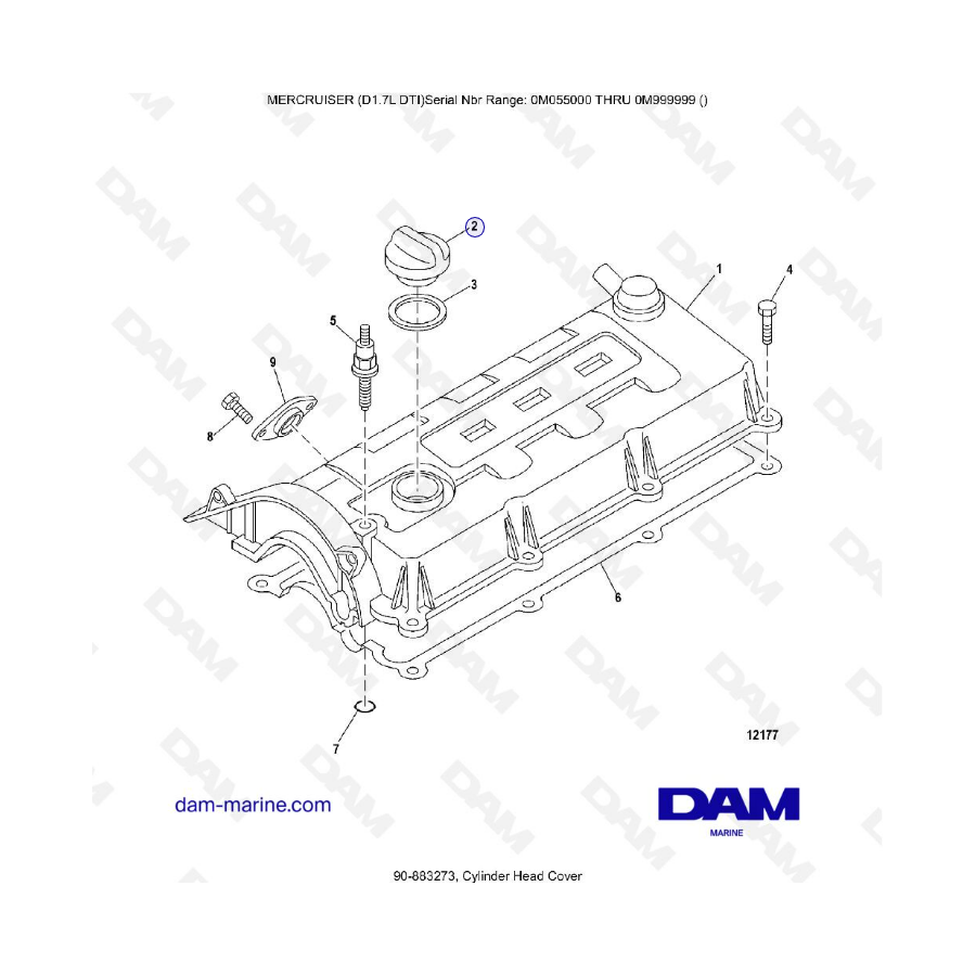 MERCRUISER D1.7L DTI - Cylinder head cover