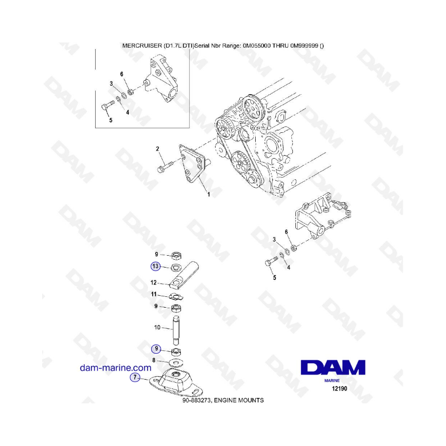 MERCRUISER D1.7L DTI - Engine mounts