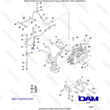 MERCRUISER D1.7L DTI - Fuel injection system