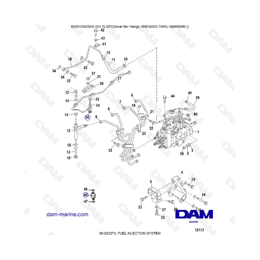 MERCRUISER D1.7L DTI - Fuel injection system