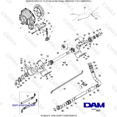 MERCRUISER D1.7L DTI - Jackshaft components