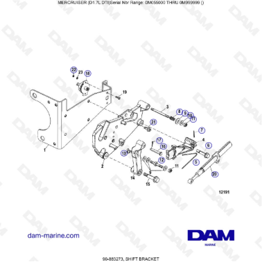 MERCRUISER D1.7L DTI - Shift bracket