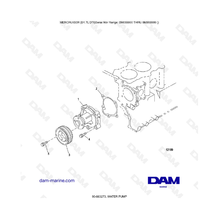 MERCRUISER D1.7L DTI - Water pump