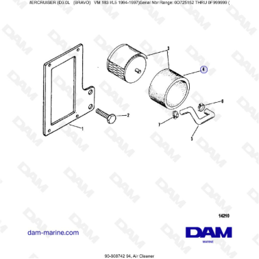 MERCRUISER D3.0L - Air cleaner