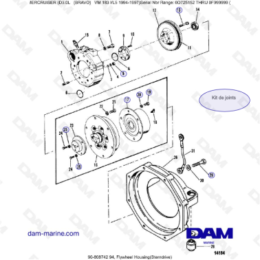 MERCRUISER D3.0L - Flywheel housing (sterndrive)