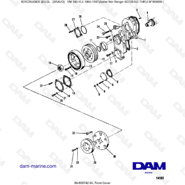 MERCRUISER D3.0L - Front cover