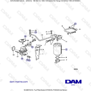 MERCRUISER D3.0L - Fuel filter