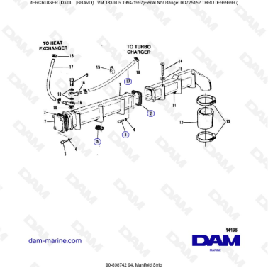 MERCRUISER D3.0L - Manifold strip
