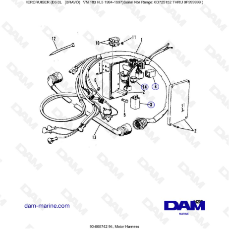 MERCRUISER D3.0L - Motor harness