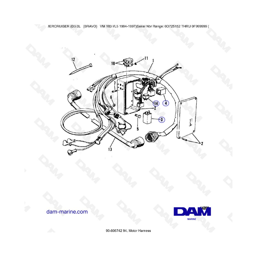 MERCRUISER D3.0L – Motor Harness