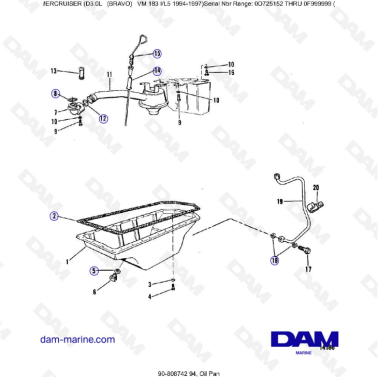 MERCRUISER D3.0L - Oil pan