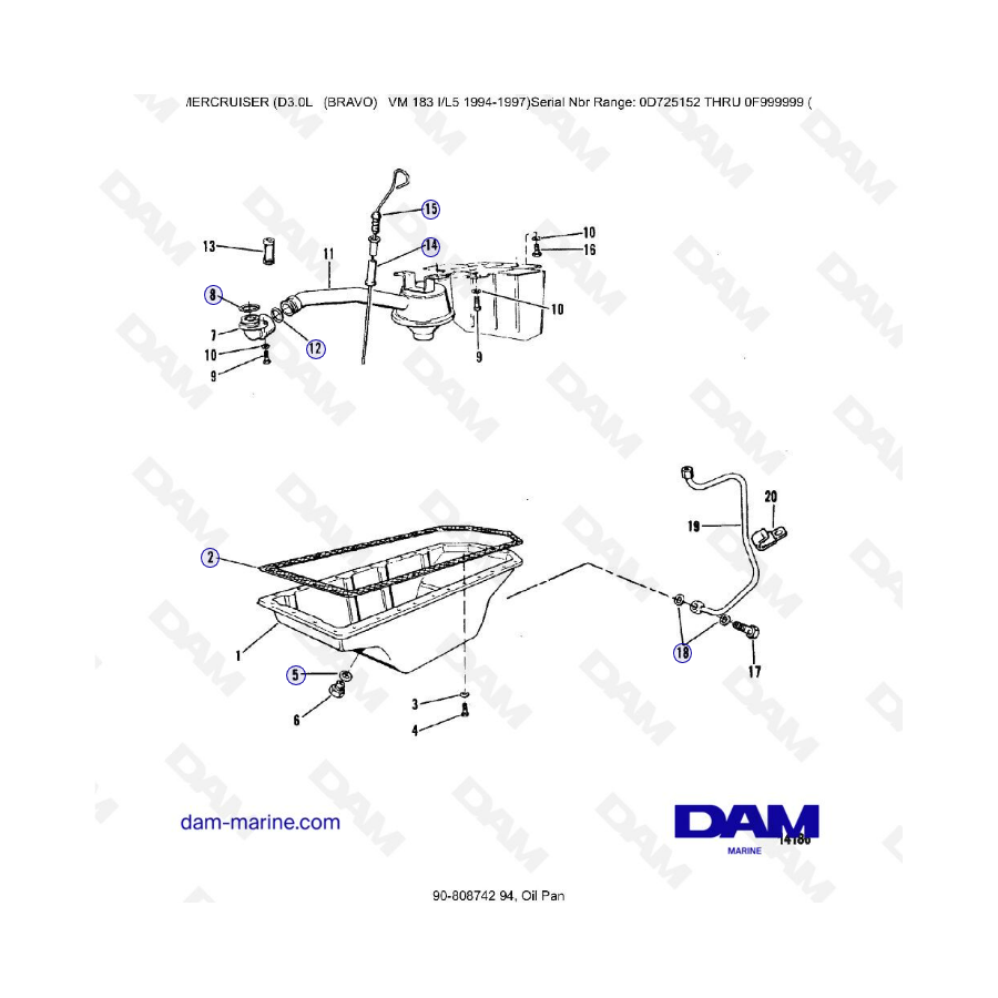 MERCRUISER D3.0L - Oil pan