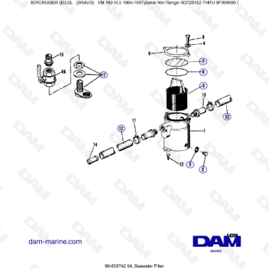 MERCRUISER D3.0L - Seawater filter