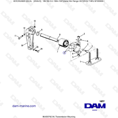 MERCRUISER D3.0L - Transmission mounting